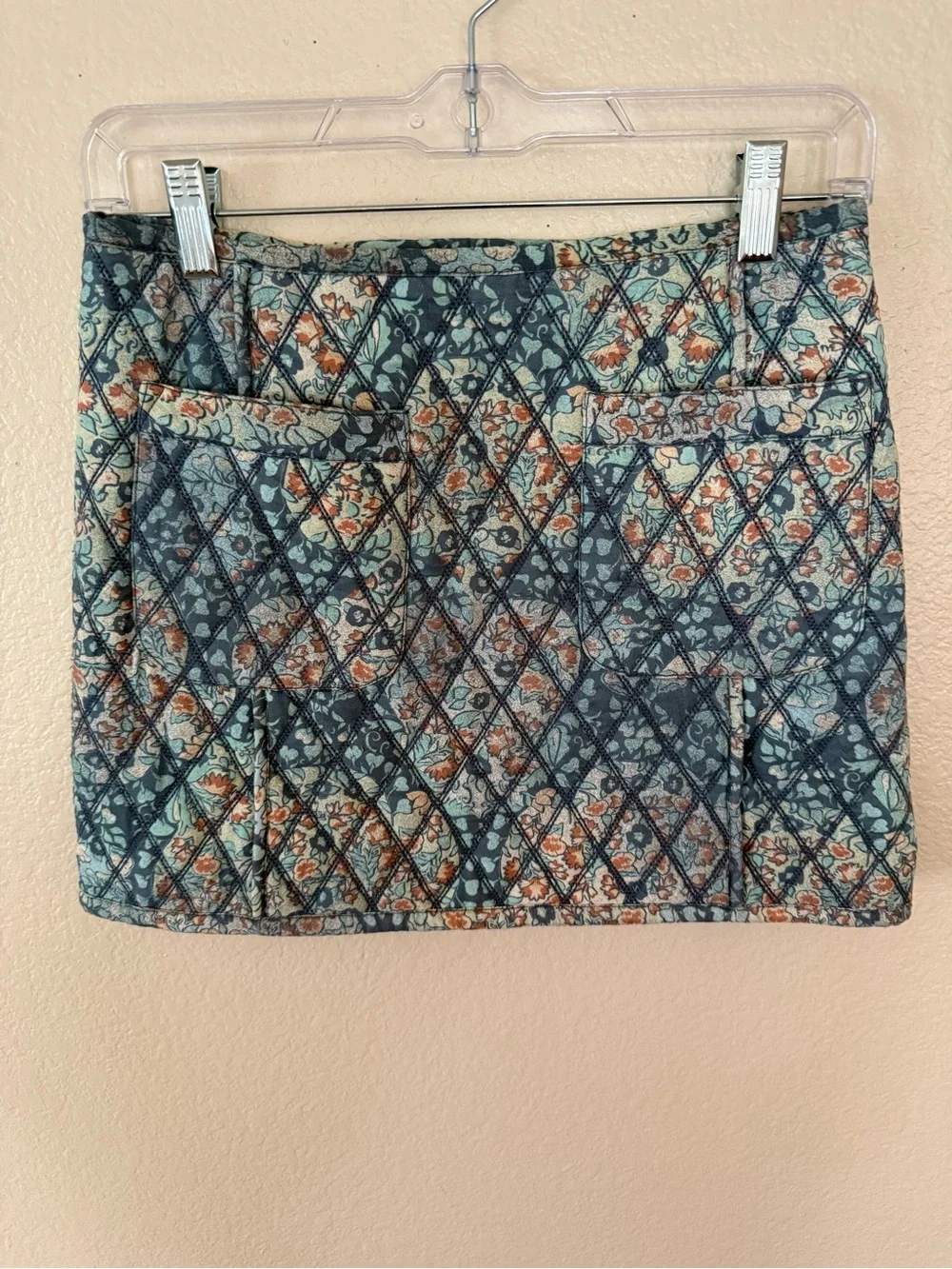 Free People Blue Multi Paisley Mini Skirt